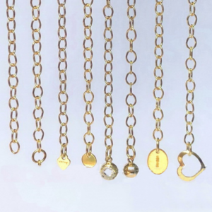 Gold Filled 5cm Cable Extender Chain With 1/20 14K Stamped Geometric Tail Tags Link Tail Chain Extensions For Necklace Bracelet