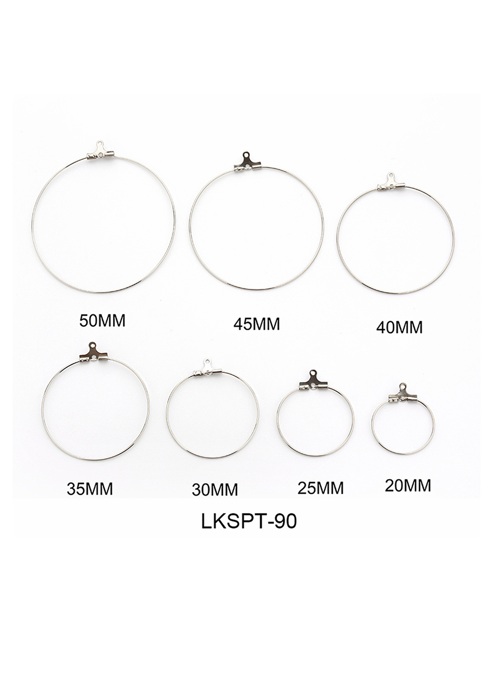 Circle Wire Hooks Loop Accessories Earring Hooks  Charm Ring  Stainless Steel Findings for DIY Jewelry Making Component