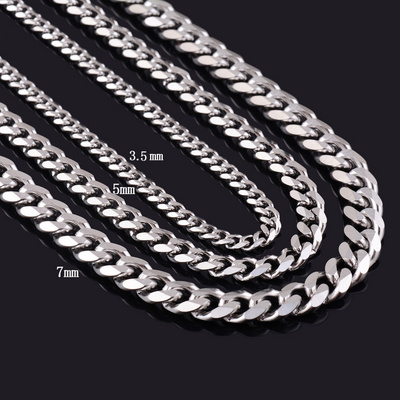 Hot Sale Stainless Steel Jewelry Necklace Stainless Steel Cuban Chain Necklace Last Rose  Gold Chain Design For Men