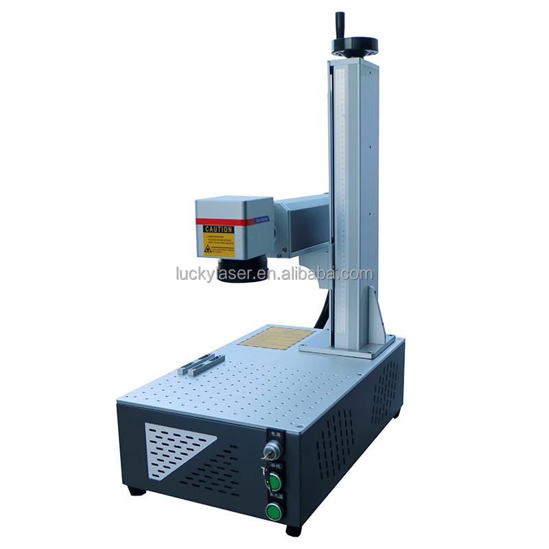 20W 30W 50W Desktop Mini Double Red Lights Galvo Scanner Align System All In One Optical Fiber Laser Nameplate Marking Machine