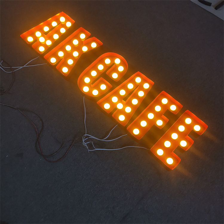 Large Marquee Letter Sign Wedding Decoration Event led Light Light Up Numbers bulb Letters Numbers Sign Manufacturer