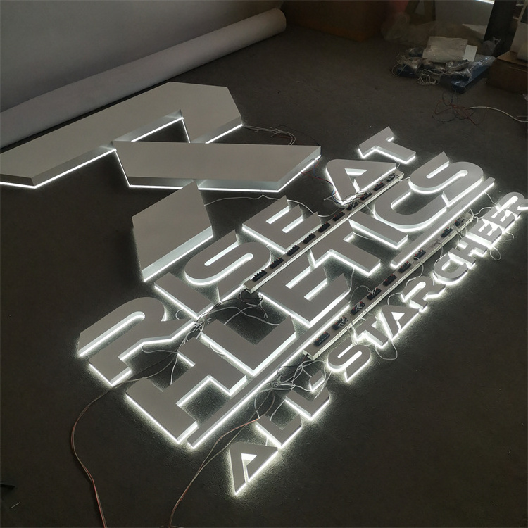 custom painted wall mounted backlit letter sign 3d logo wall large letter lighted up sign for wall led logo sign decor