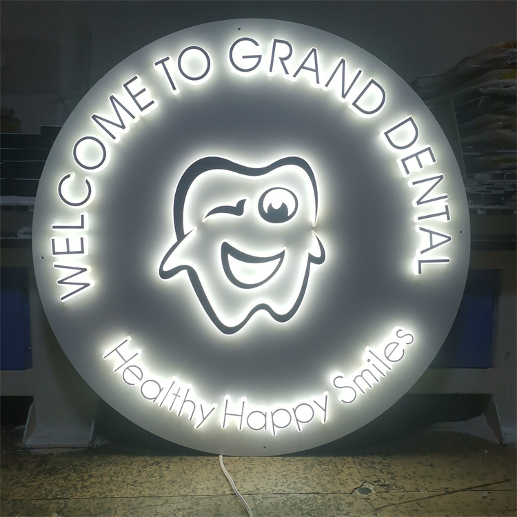 Backlit Smoke Shop LED Signs Front Store Decoration Logo Sign