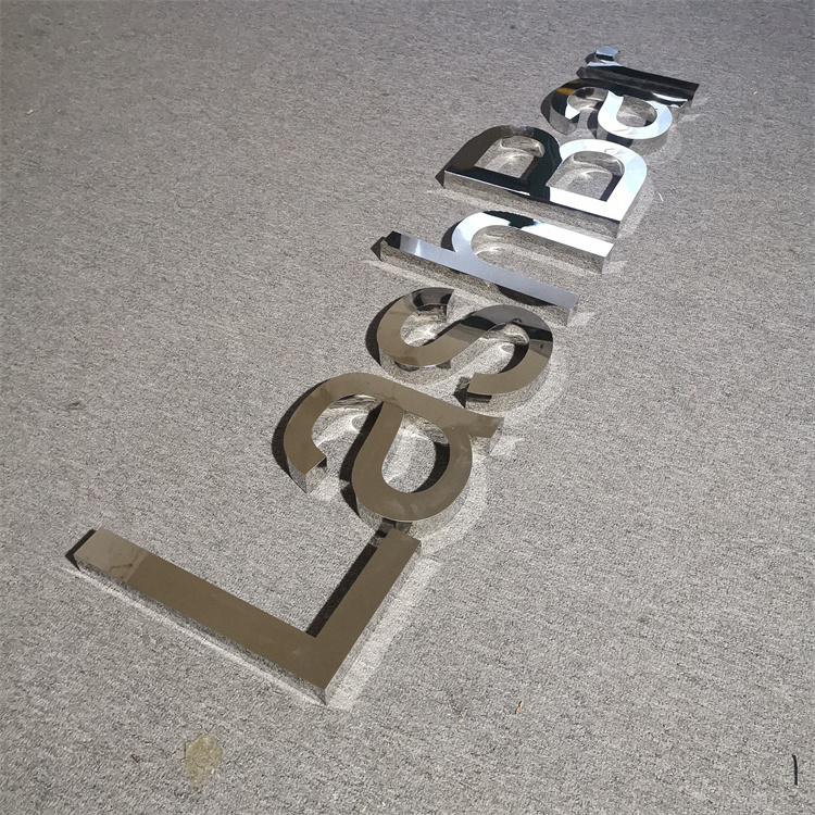 3D Stainless Steel Small Metal Channel Letters Rose Gold Letters Sign