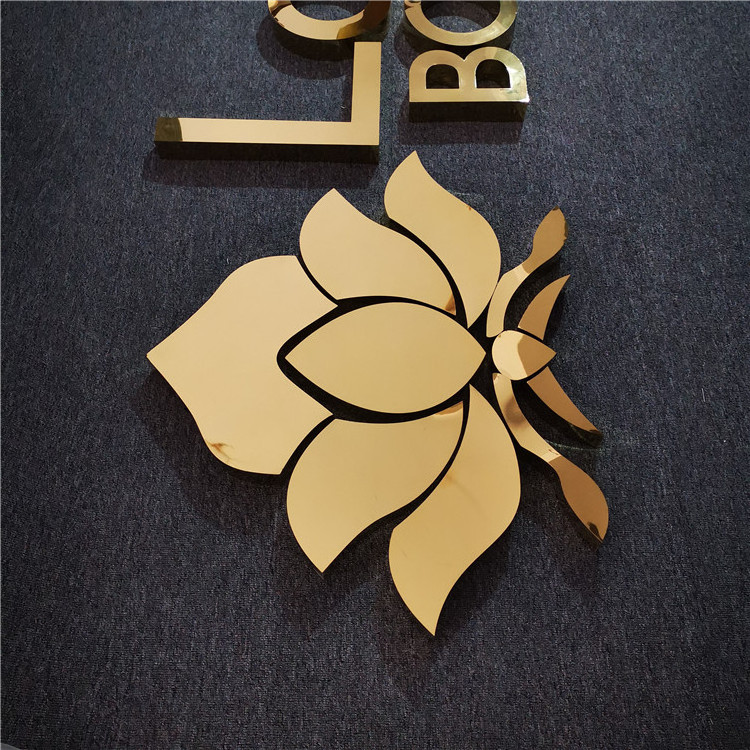 Customized stainless steel letters gold mirror polish stainless steel alphabet letters