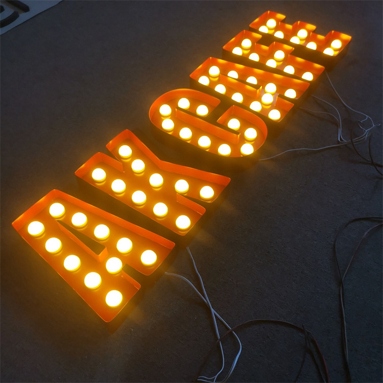 Large Marquee Letter Sign Wedding Decoration Event led Light Light Up Numbers bulb Letters Numbers Sign Manufacturer