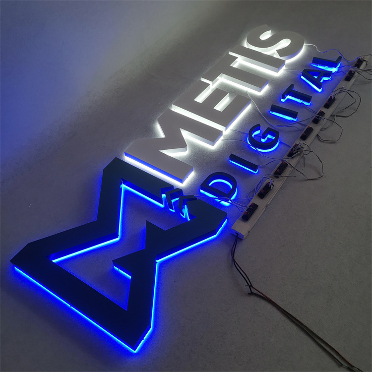 custom painted wall mounted backlit letter sign 3d logo wall large letter lighted up sign for wall led logo sign decor