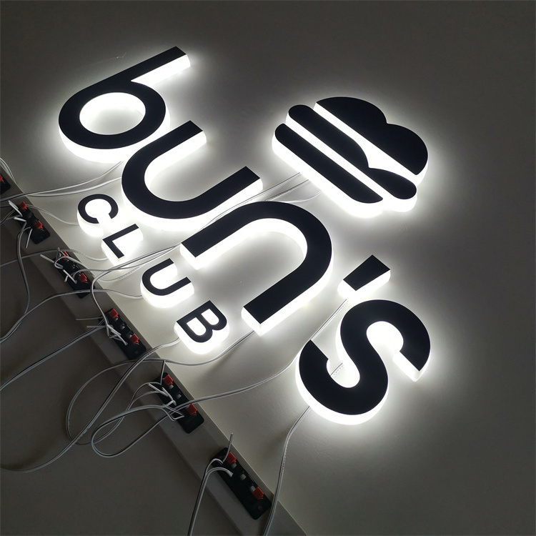 Custom Sign Business Reception Led Signs 3d Signage Backlit Store Front Sign acrylic Logo Channel Letter