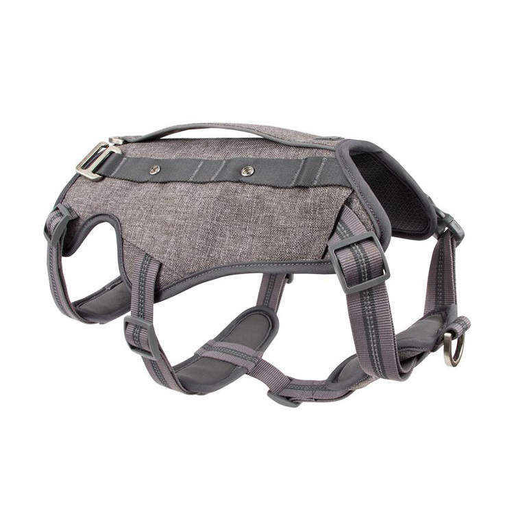 Outdoor travel pet hiking carrier canvas saddle bag harness carry bag dog backpack harness saddlebag for big dogs