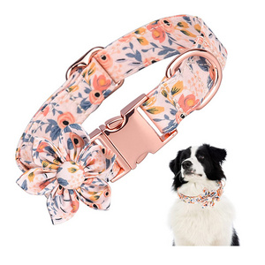 Pet accessories 2022 adjustable design large pet cat dog collar flower