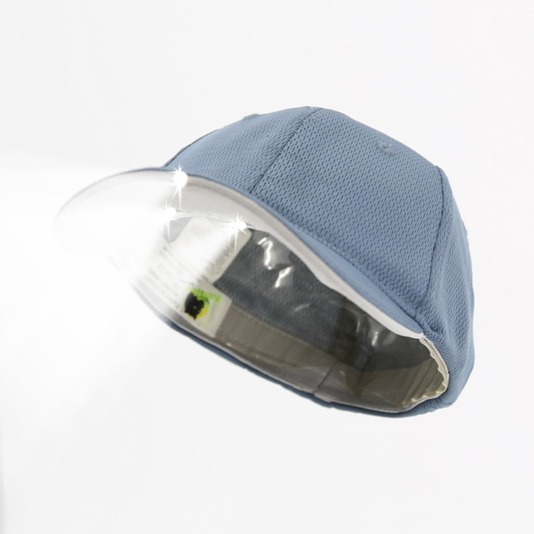 powercap custom Ultra-Bright Hands Free Lighted Battery Powered Headlamp flex fitted baseball hats with LED lights