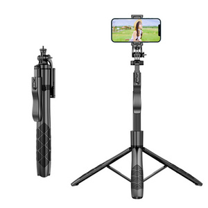 L16 Multifunctional Balance and Stable Umbrella-style Live Streaming Tripod self stick extend 1550 with Bluetooth Selfie Stick.