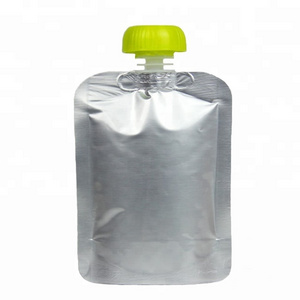 customized printing stand up aluminum pouch with spout foil drink pouch