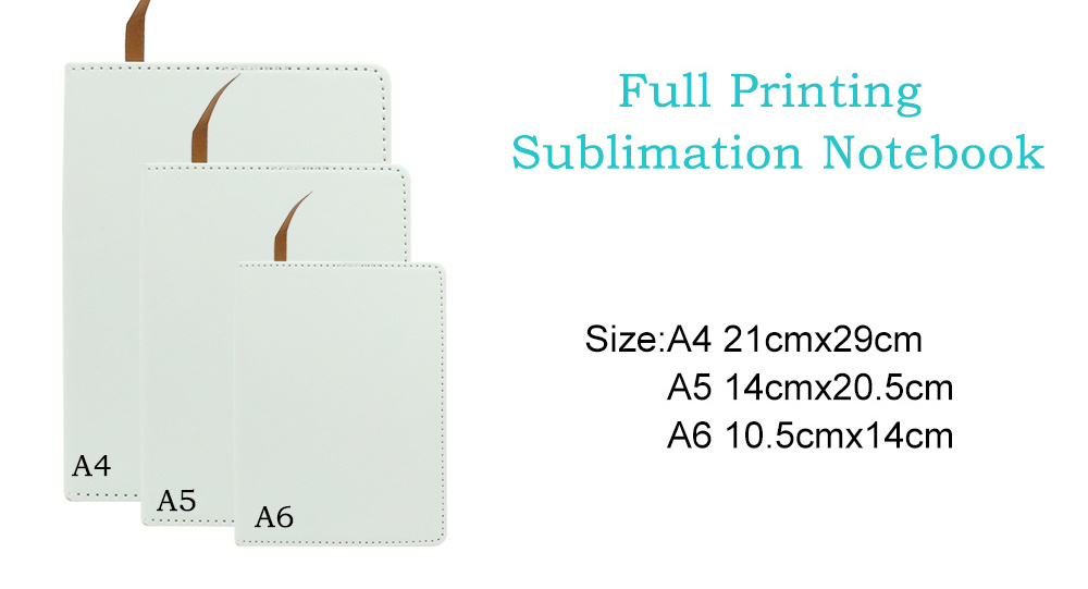 Sublimation Blanks Notebook Journal, Blank PU Leather Notebook, blanks for dye sublimation