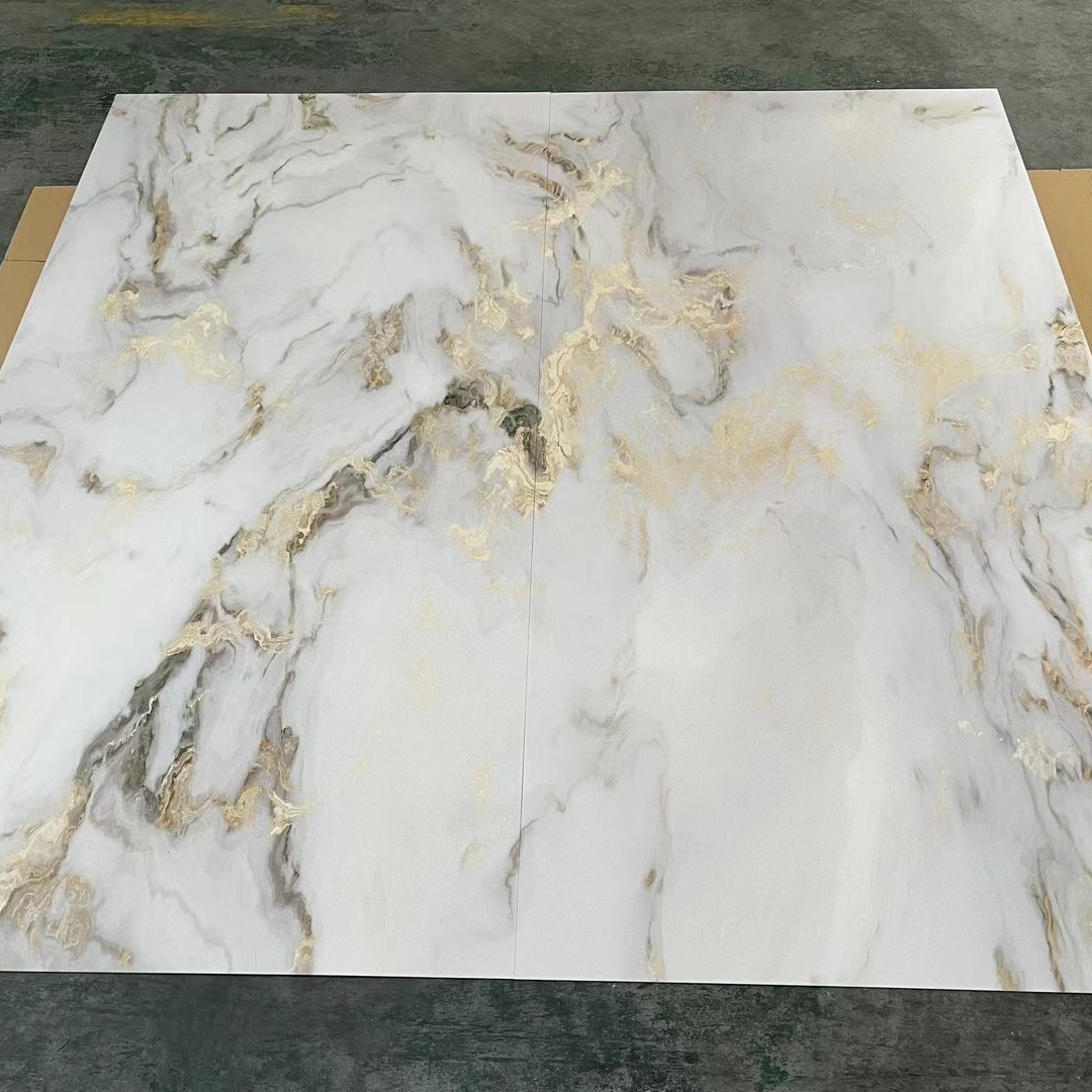 1220*2440mm PVC marble sheet UV wall panel for interior decoration