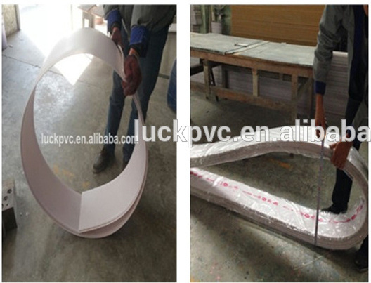 Fashionable stretched ceiling pvc spandrel plastic board