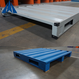 More durable than plastic pallet for storage shelf warehouse steel stackable pallet