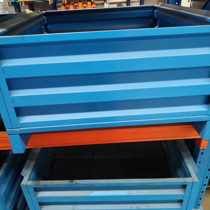 Warehouse industry metal folded pallet storage cage  folding storage pallet box heavy duty metal cage