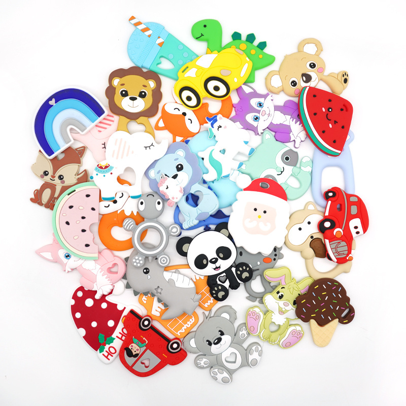 Wholesales Baby Silicone Stacking Toy Animal Shape DIY Baby Teether