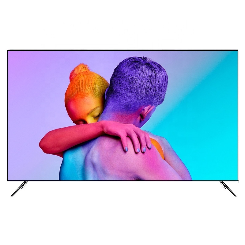 2023 new design Factory customized slim double glass unbreakable led tv 55 inches 4k smart tv televisions