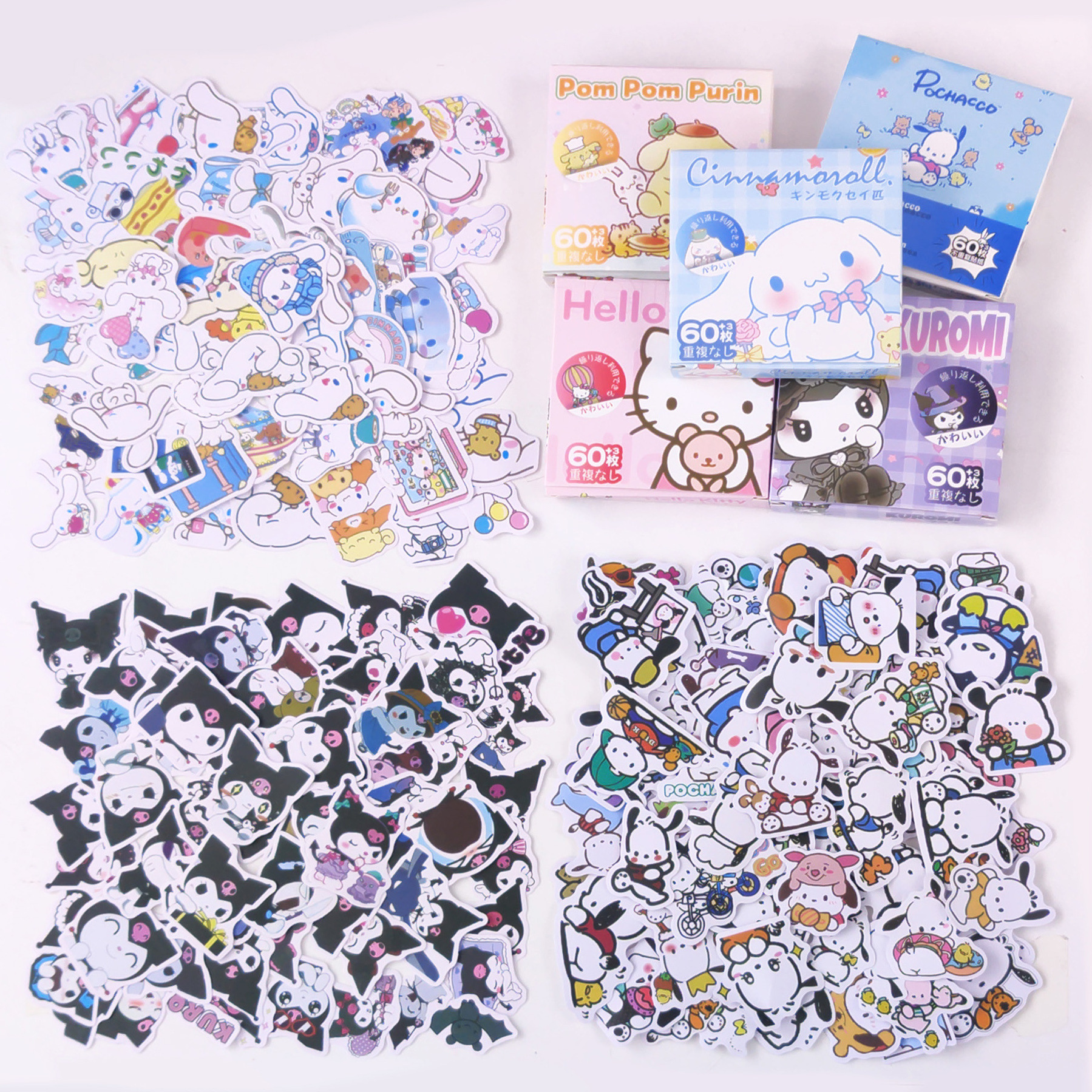 10 Style 60pcs Gift Box Cute lovely Kawaii Kulomi Melody Sticker Color Box DIY Diary Cartoon Sanrio Sticker