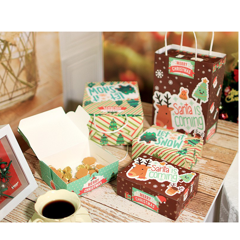 Custom Tote Bag Thickened Birthday Gift Bag Christmas Tin Box For Gift Candy Cookie Package