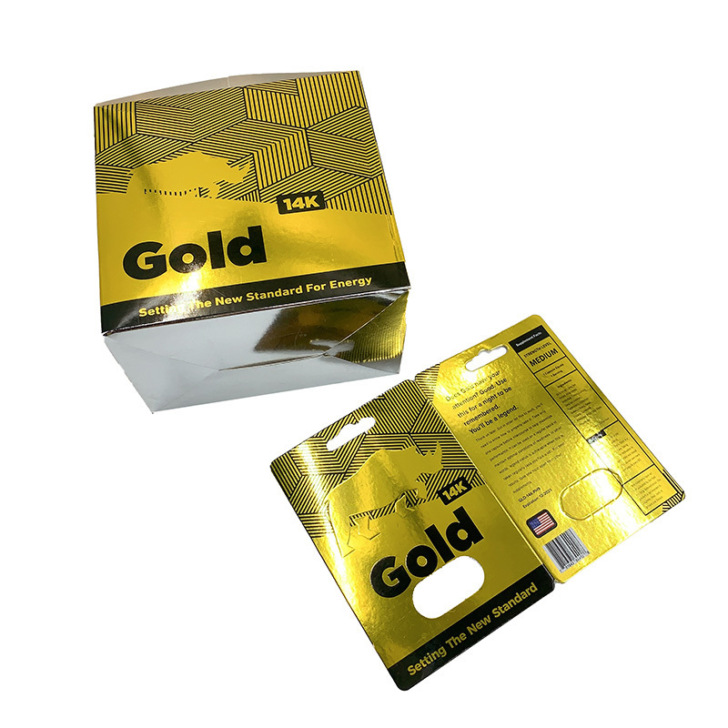 Low Price Glod Rhino 14K Fast Acting Capsules Bottle Male Enhancement  No Pills Blister Card Display Box Packaging