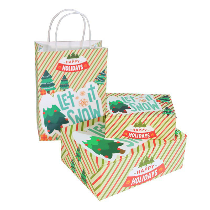 Custom Tote Bag Thickened Birthday Gift Bag Christmas Tin Box For Gift Candy Cookie Package