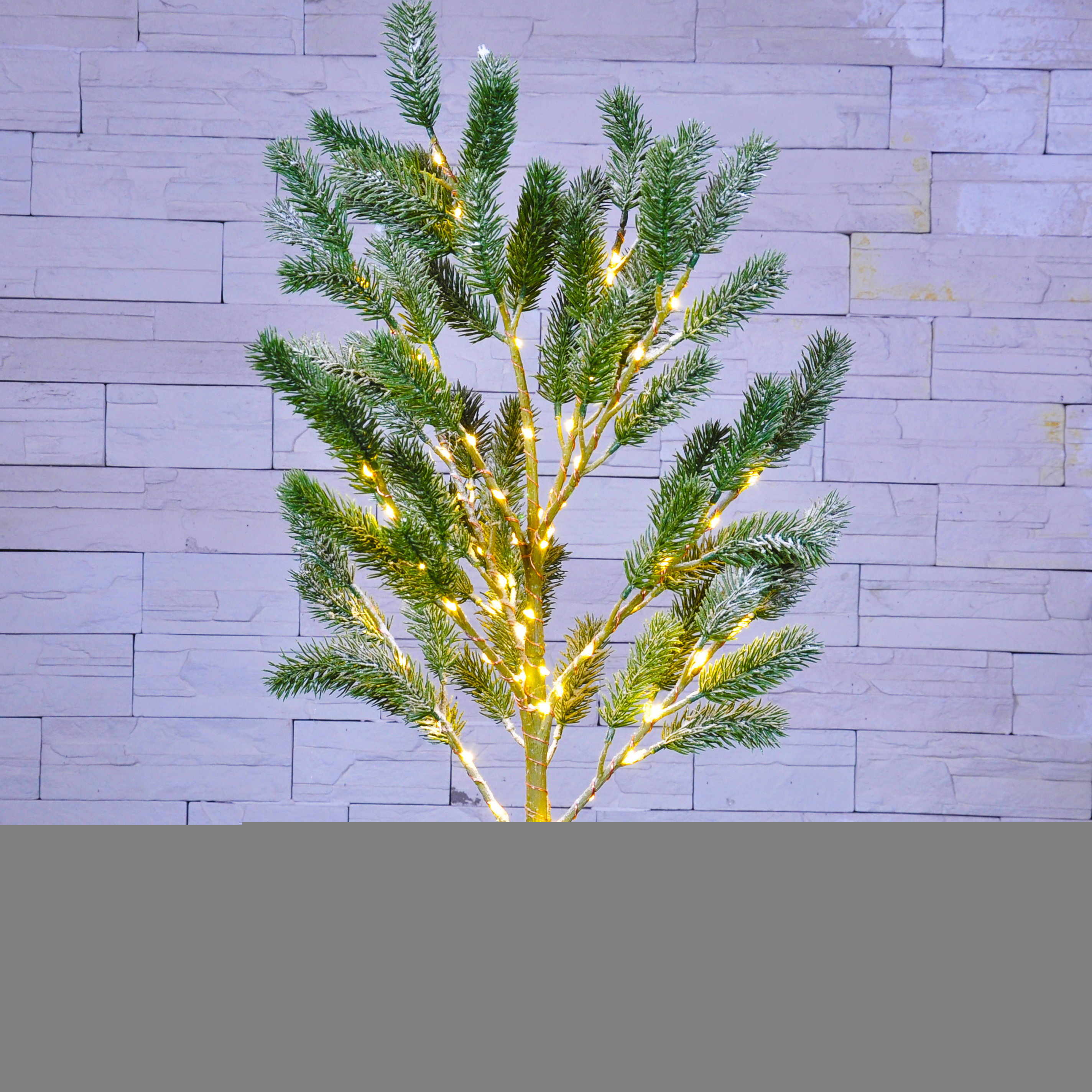 Hot Sale 39in 65LED Enameled Wire Tree Lights Under Cedar Needles With Flower Pots Christmas Decoration Light For Party Room