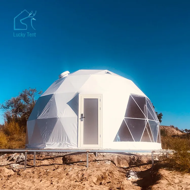 Luxury Round Yurt Tent Outdoor Hotel Style Glamping Geodesic Dome House Tent For Sale