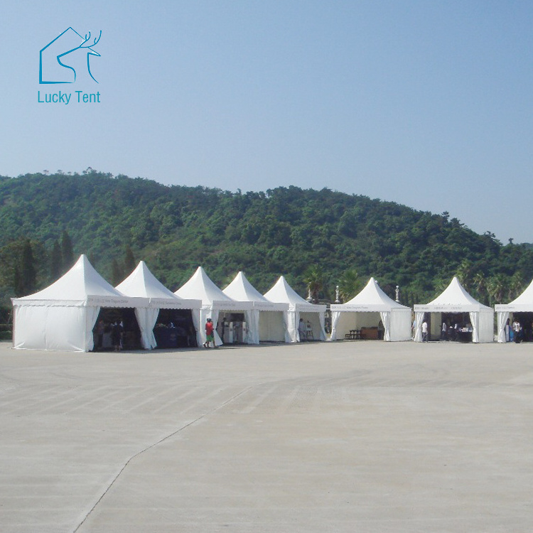 3 X 3M Aluminum Alloy Structure White Pvc Gazebo UV Resistant Event Pagoda Tent  For Rental