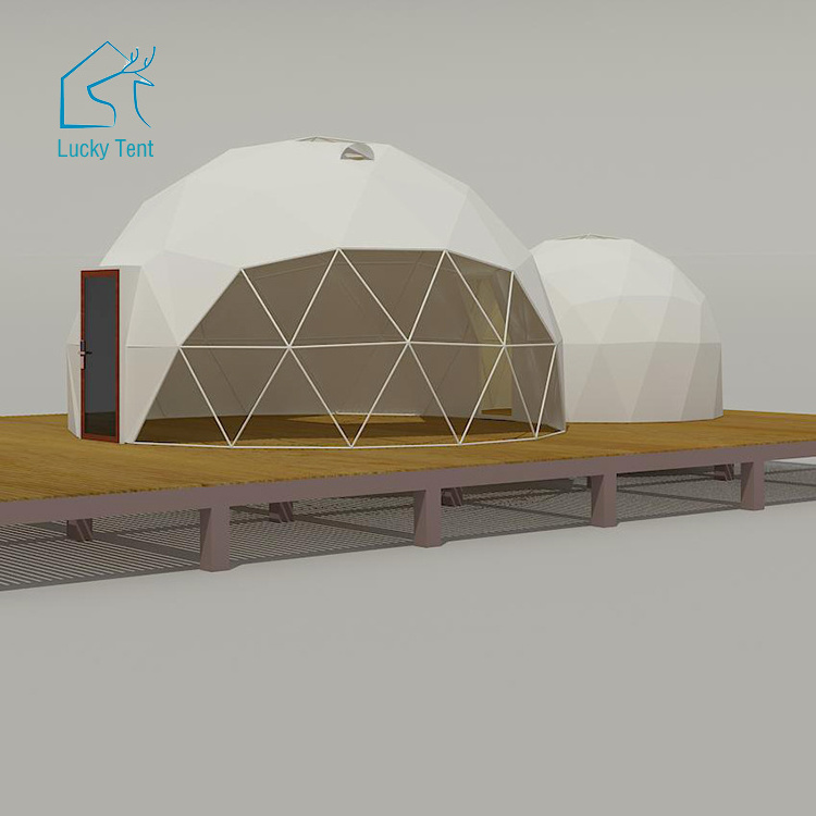 Heated Hotel Resort Igloo Tent Prefabricated Camping Dome House With Bathroom