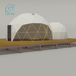 Heated Hotel Resort Igloo Tent Prefabricated Camping Dome House With Bathroom