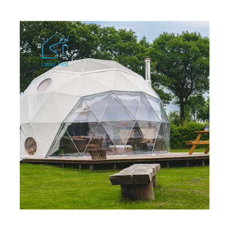 Diameter 6m Luxury Heated Yurt Dome House Igloo Camping Tent For Sale