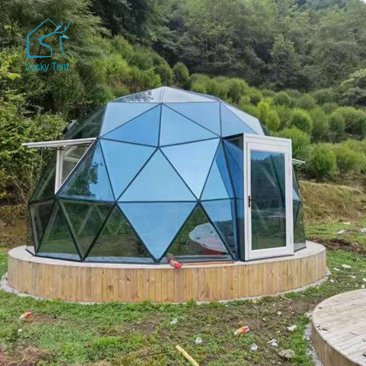 Glass Dome Roof House Aluminum Profiles Geodesic Dome Tent for Camp And Glamping