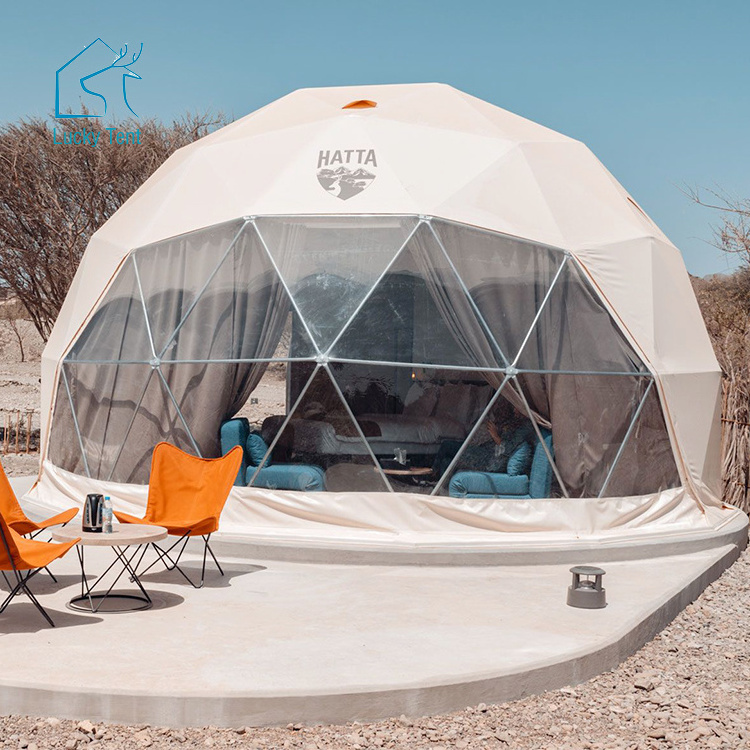 Outdoor Camping Event Dome Tent / Geodesic Dome Tents / Transparent Resort Glamping Tent