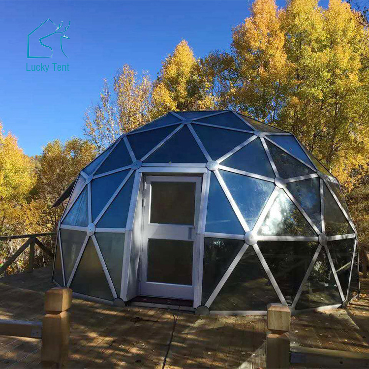 Glass Dome Roof House Aluminum Profiles Geodesic Dome Tent for Camp And Glamping