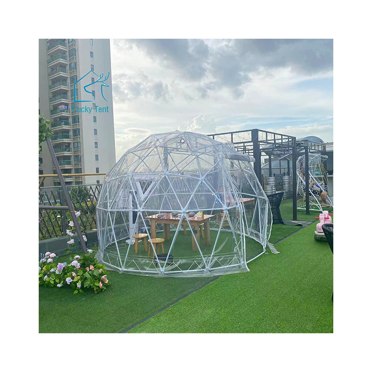 12ft luxury outdoor transparent hotel plastic clear dome garden igloo tent for coffee