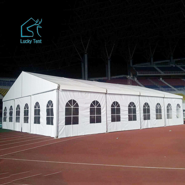 Customize 30x60m Aluminum Roof Storage Tent With Solid Sandwich Walls Industrial Warehouse Tent