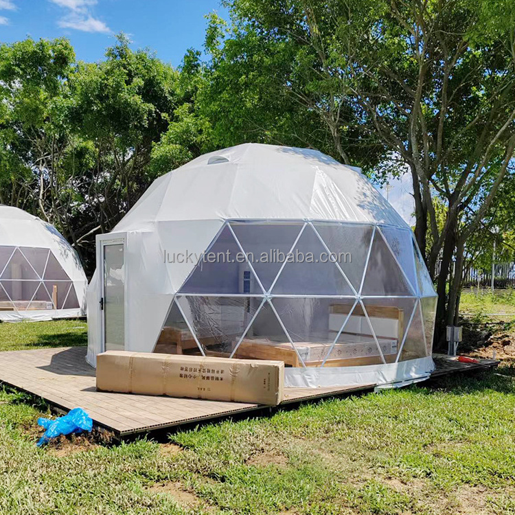 Outdoor Camping Event Dome Tent / Geodesic Dome Tents / Transparent Resort Glamping Tent