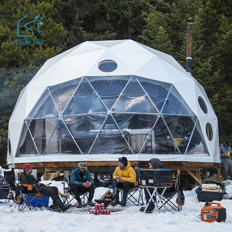 Outdoor Camping Event Dome Tent / Geodesic Dome Tents / Transparent Resort Glamping Tent