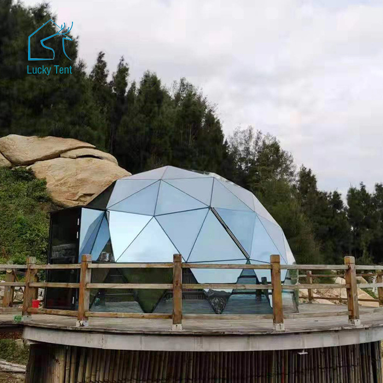 Glass Dome Roof House Aluminum Profiles Geodesic Dome Tent for Camp And Glamping