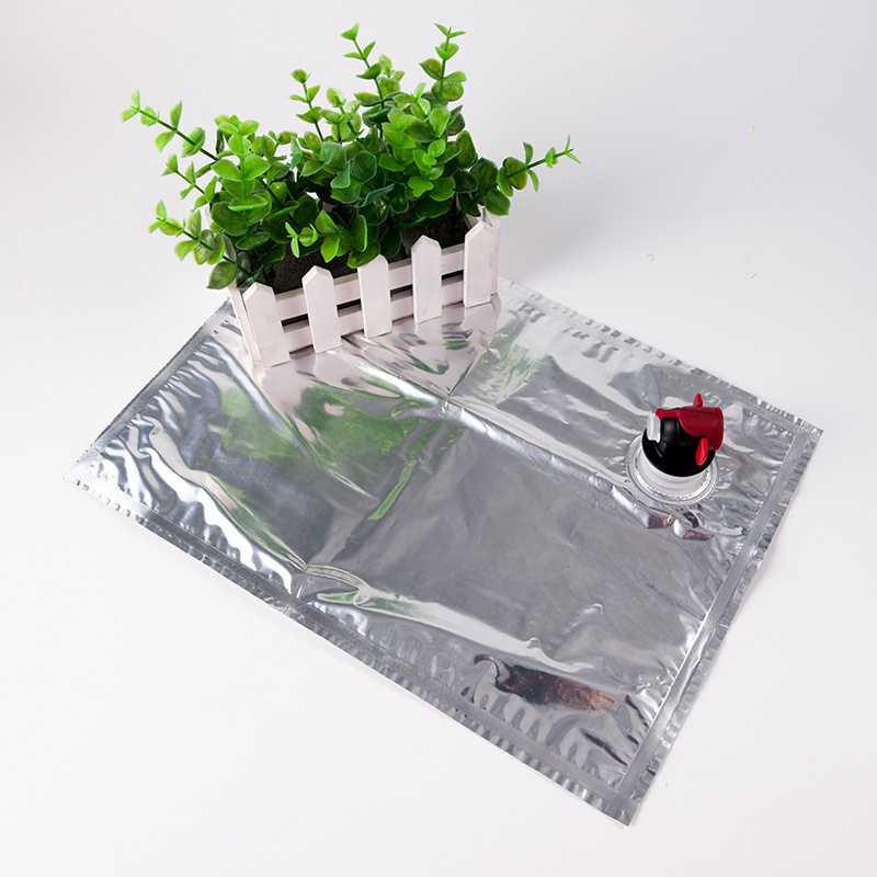 High quality red wine/oil/water/juice detergent aluminum foil valve bag in box for liquid with tap valve