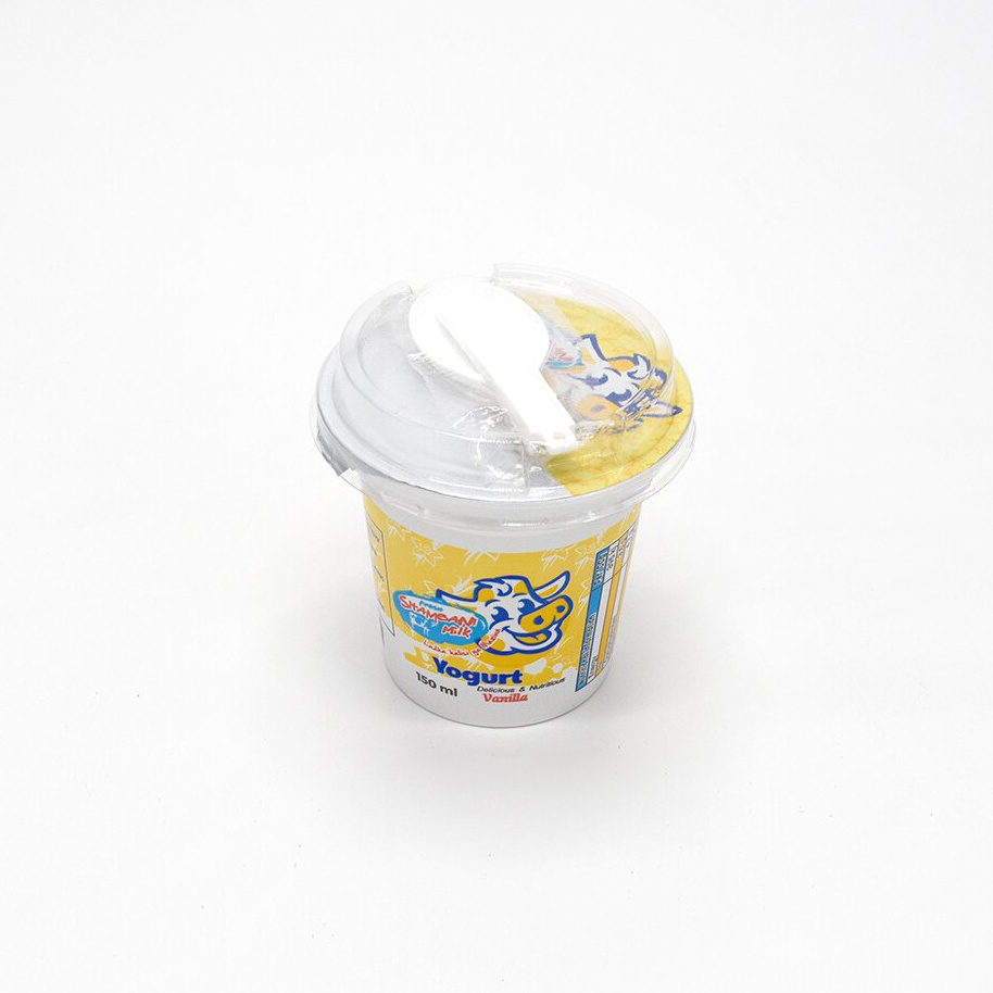 150ml Hot Sale Plastic PP Packaging Container Frozen Yogurt Tub Pot With Lid and Spoon