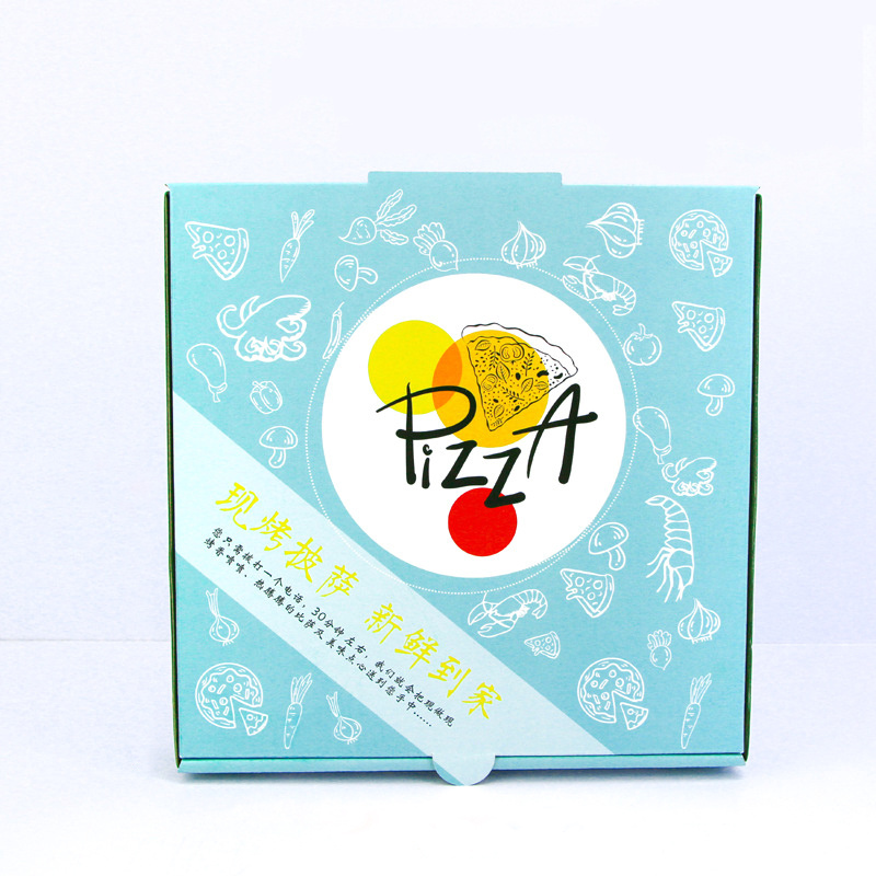 Luckytime corrugated kraft paper pizza packing boxes with logo