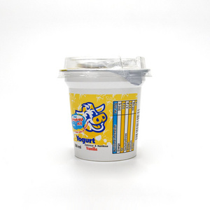 150ml Hot Sale Plastic PP Packaging Container Frozen Yogurt Tub Pot With Lid and Spoon