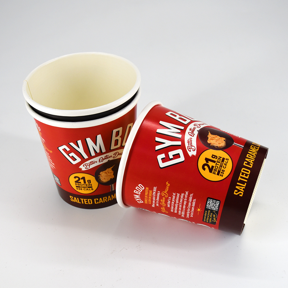 Luckytime single wall with PE coatingice cream cup paper/disposable custom printed paper cup