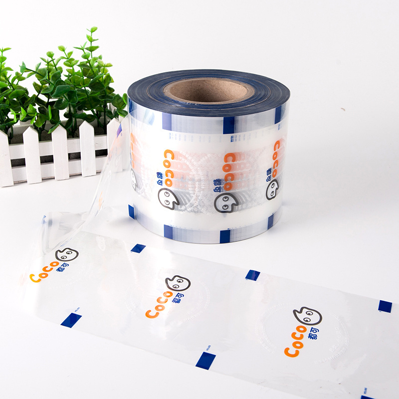 Waterproof customized bubble tea cup sealing film/Packing Food printed cups sealing film for PP/PET/ PAPER cup