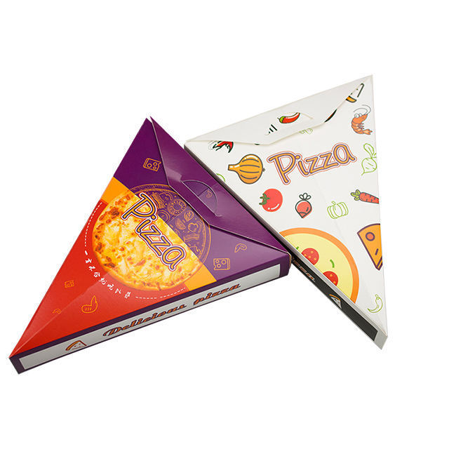 Luckytime Biodegradable triangle mini pizza box custom pizza slice box