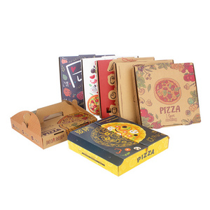 Luckytime kraft paper burger pizza packing boxes with logo